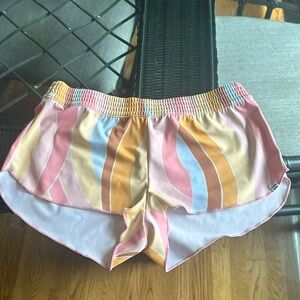 Girls striped Billabong swim shorts